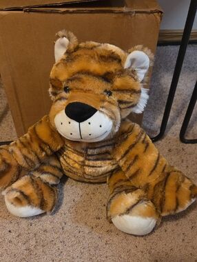 Plush Tiger Stuffed Animal - Brown & Cream Cozy Cuddle Toy